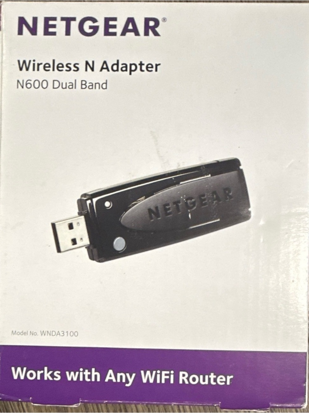 netgear black USB N600 Dual Band Wireless-N Adapter